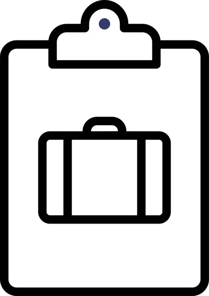 Clipboard Bag Checking Icon Outline Style — Stock Vector