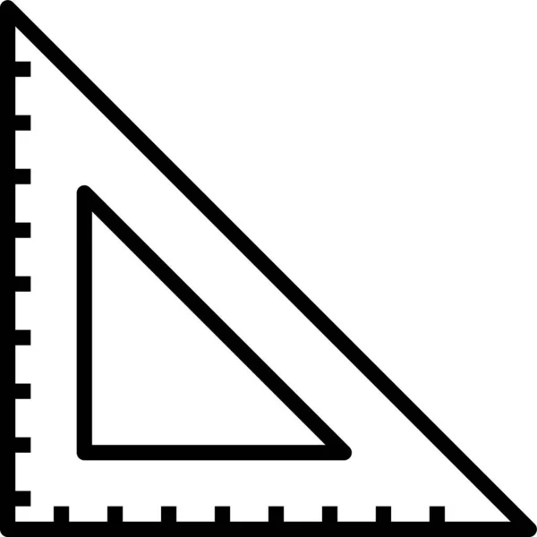 Μέτρηση Γεωμετρίας Εικονίδιο Εκπαίδευσης — Διανυσματικό Αρχείο