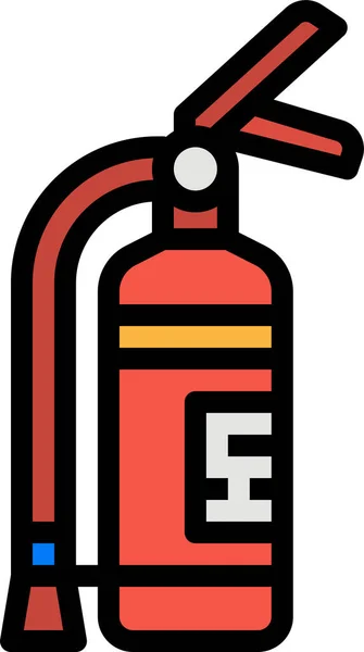 Icono Fuego Extintor Emergencia — Vector de stock