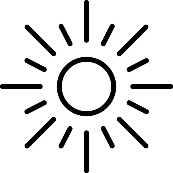 Słońce Lato Ciepła Ikona — Wektor stockowy