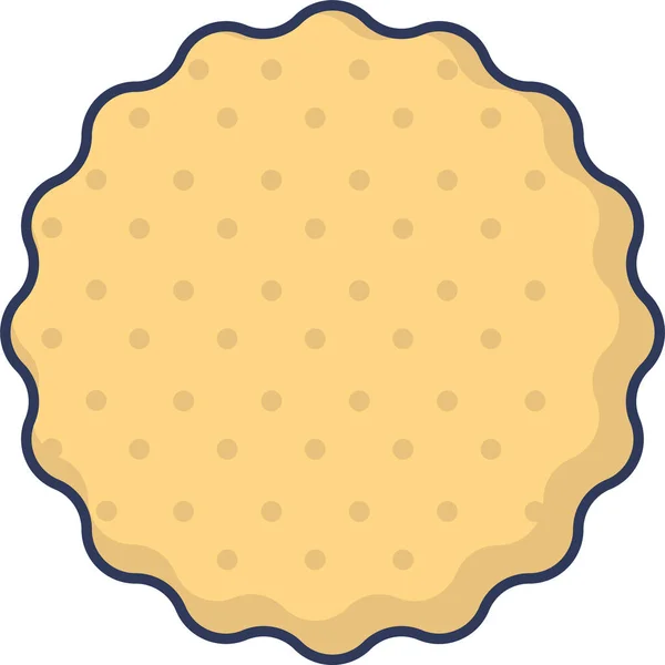 Cookie Bageri Dessert Ikon Fylld Kontur Stil — Stock vektor