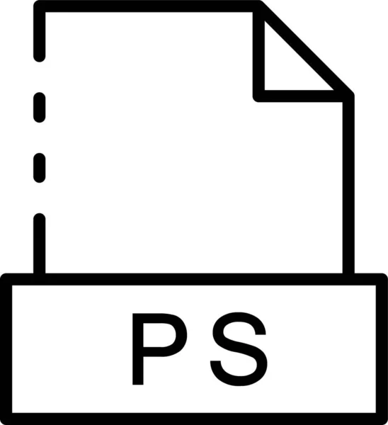 Extension Format Symbol Umrissstil — Stockvektor