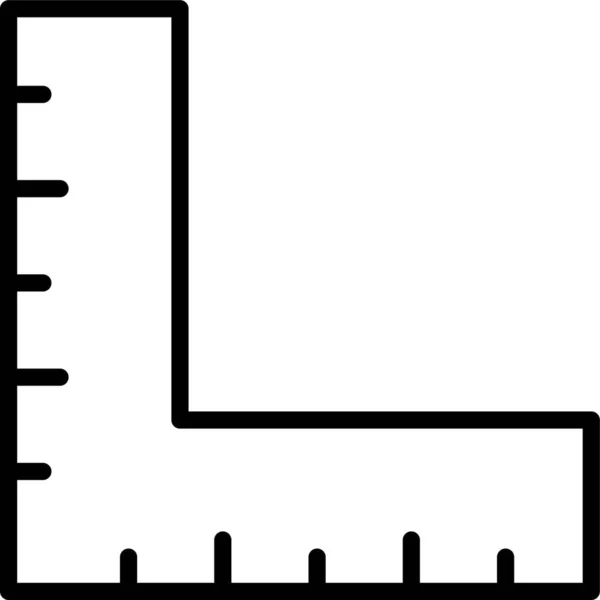 Лінійка Вимірювальна Інженерна Ікона — стоковий вектор
