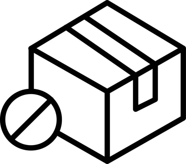 Paketsymbol Umrissen — Stockvektor