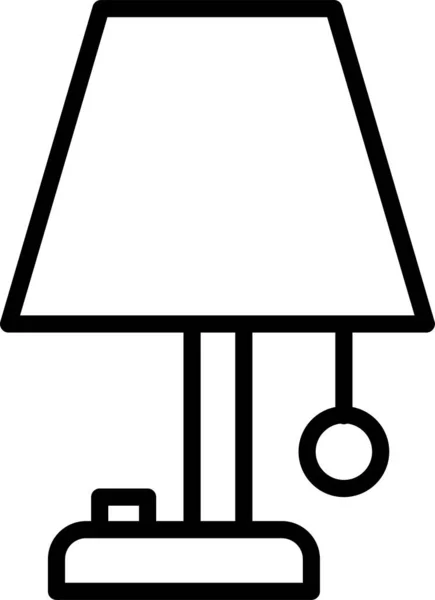 Beleuchtung Elektronik Lichtsymbol Umrissstil — Stockvektor