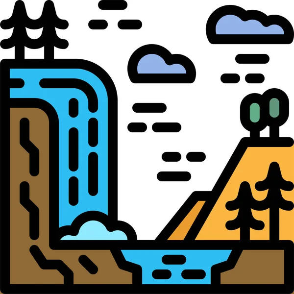 Ikone Der Naturlandschaft — Stockvektor