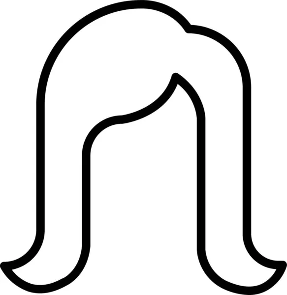 Значок Комода Волосся Контурному Стилі — стоковий вектор