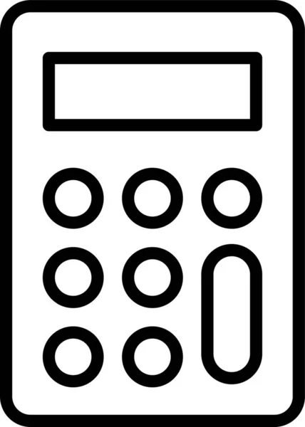 Taschenrechner Berechnet Technologie Symbol Umrissstil — Stockvektor