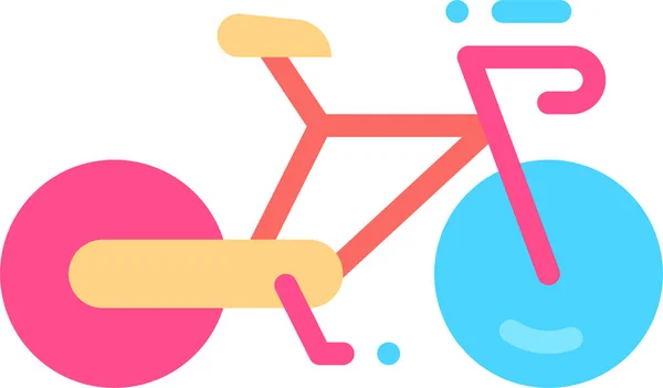 Bicicleta Bicicleta Icono Ciclismo Estilo Plano — Vector de stock