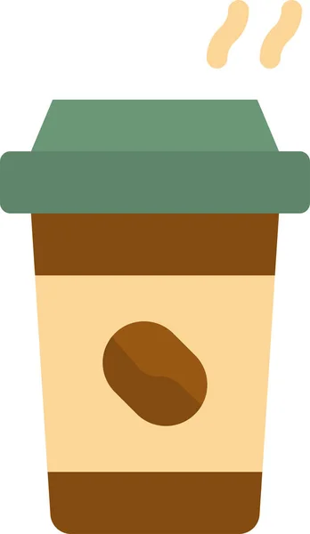 Longe Copo Café Ícone Estilo Plano — Vetor de Stock