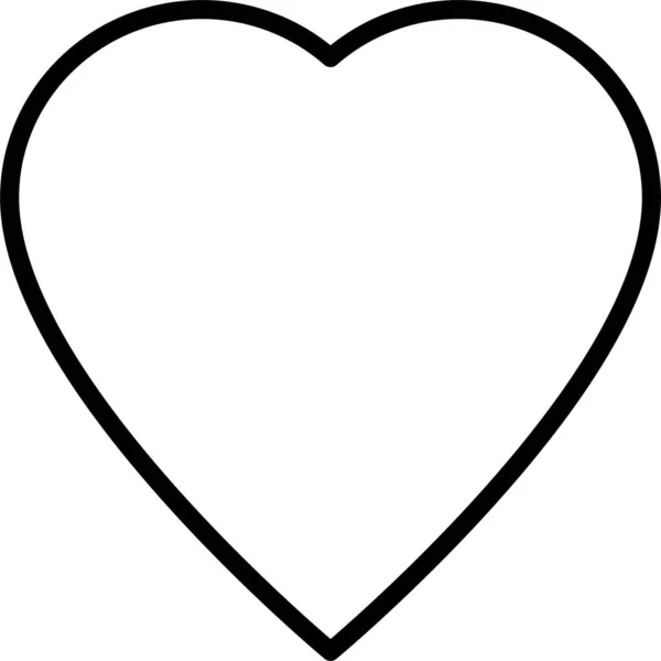Coração Como Ícone Amante Estilo Esboço — Vetor de Stock