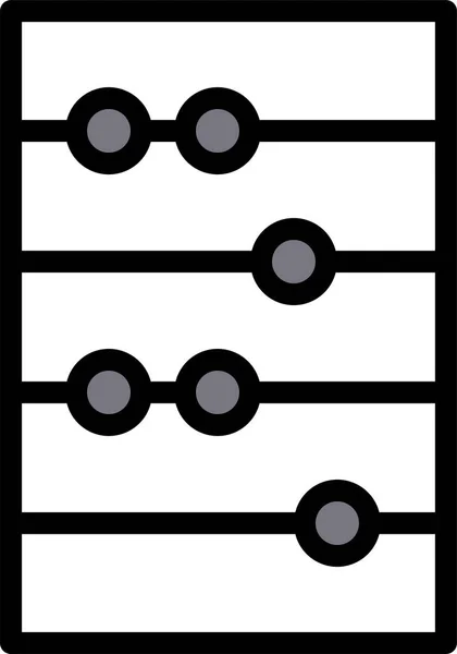 Abacus Sonstiges Werkzeug Symbol Ausgefüllten Umriss Stil — Stockvektor