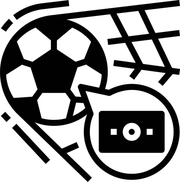 Doelvoetbal Voetbal Icoon — Stockvector