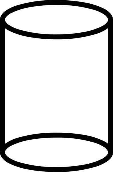 Значок Объёма Цилиндра Стиле Наброска — стоковый вектор