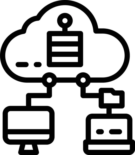 Ikona Internetu Chmury Obliczeniowej — Wektor stockowy