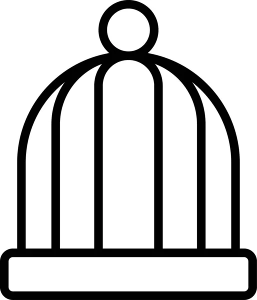 Значок Капелюха Беані Стилі Контур — стоковий вектор