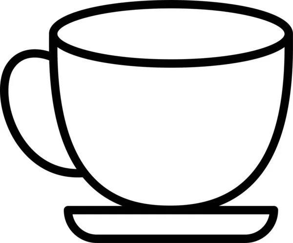 Иконка Чайная Кружка Стиле Наброска — стоковый вектор