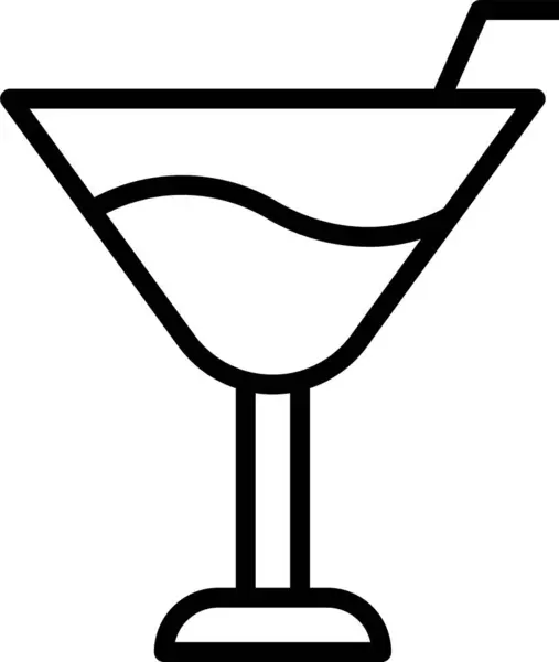 Dricka Dryck Vin Ikon Kontur Stil — Stock vektor