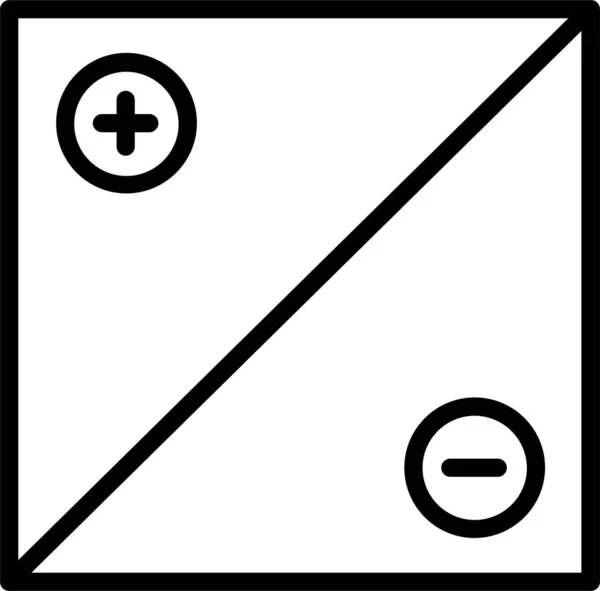 Zoom Schalter Symbol Umrissstil — Stockvektor