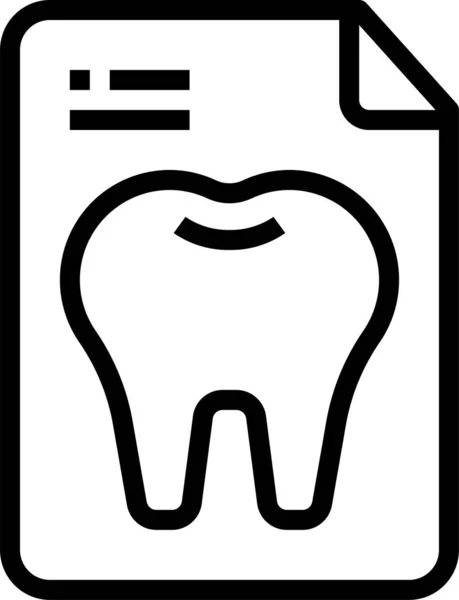 Dentista Dental Icono Médico Estilo Del Esquema — Archivo Imágenes Vectoriales