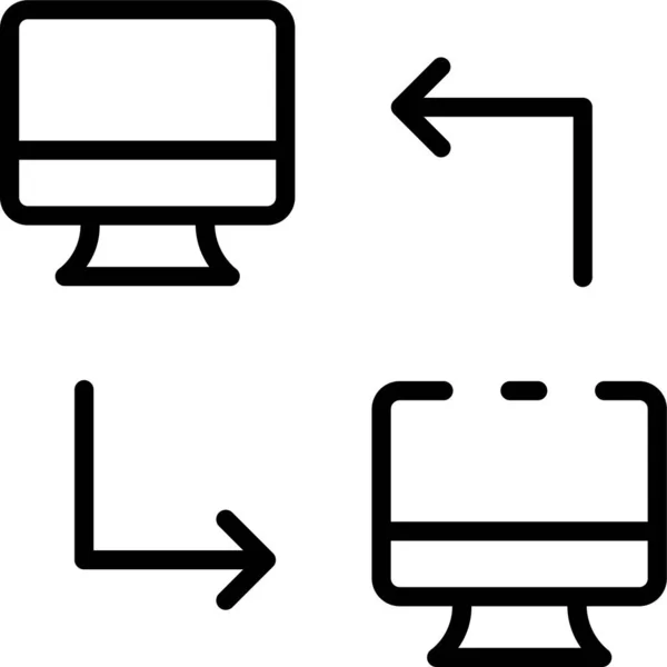 Scherm Delen Computer Pictogram — Stockvector