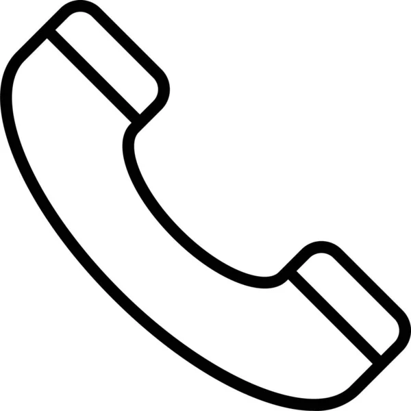 Telefoon Communicatie Oproep Pictogram Grote Lijnen — Stockvector