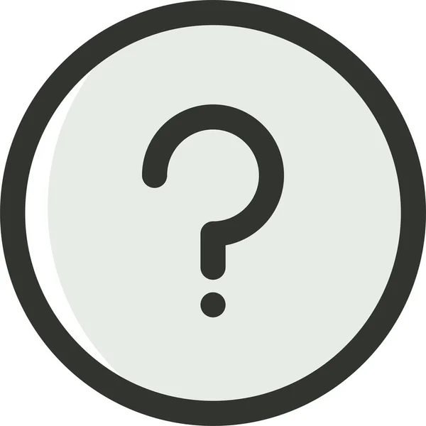 Faqヘルプフィルアウトライン形式の質問アイコン — ストックベクタ