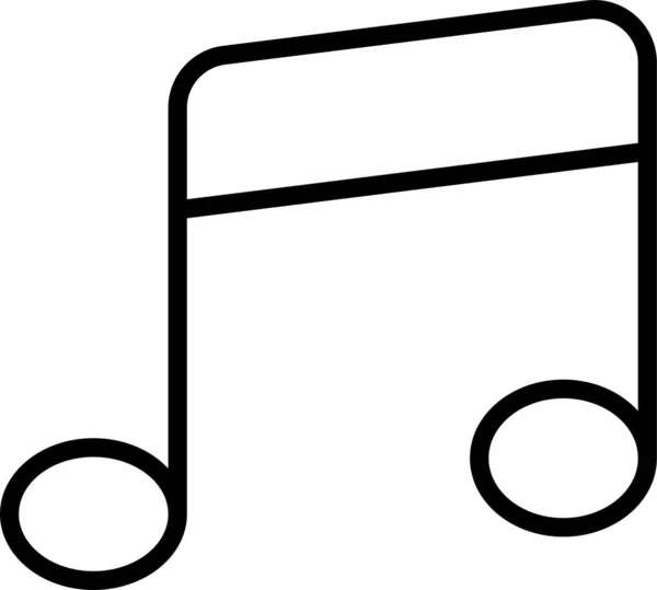 Música Mp3 Icono Canción Estilo Del Esquema — Vector de stock