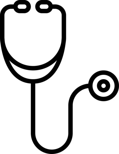 Γιατρός Ιατρική Phonendoscope Εικονίδιο Στυλ Περίγραμμα — Διανυσματικό Αρχείο