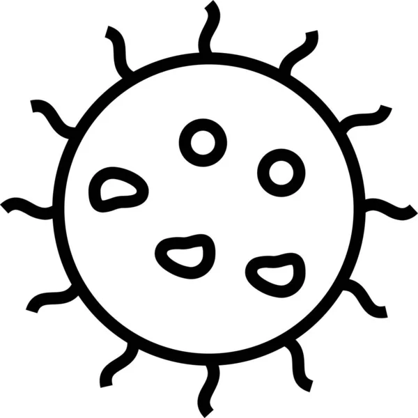 Virus Coronavirus Covid Icono Estilo Esquema — Vector de stock