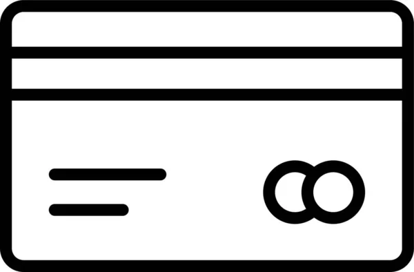 Іконка Оплати Кредитною Карткою Стилі Контур — стоковий вектор