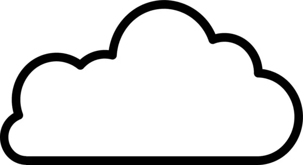 云风暴天气图标的轮廓风格 — 图库矢量图片