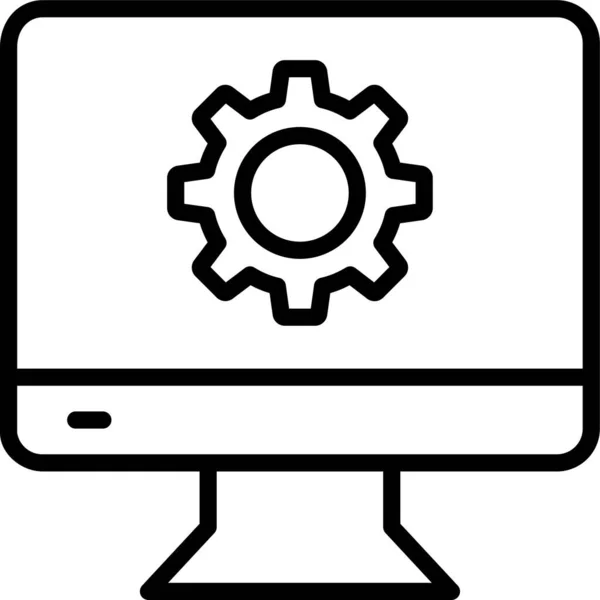 Иконка Монитора Компьютера — стоковый вектор