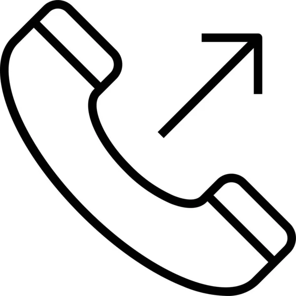 Phone Call Out Icon Outline Style — Stock Vector