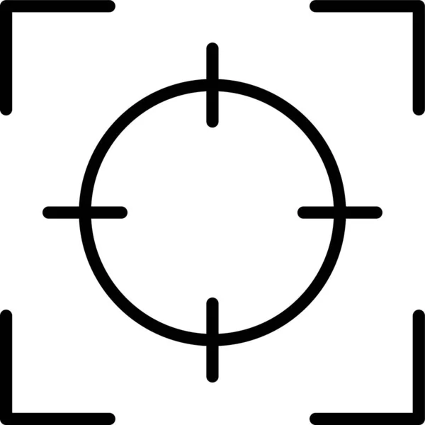 Иконка Фокуса Спортивной Стрельбы Наброске — стоковый вектор