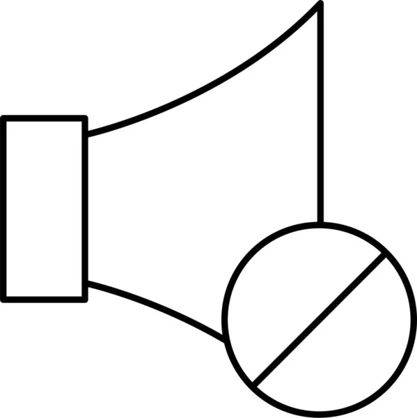 Bloc Interdit Pas Icône Dans Style Contour — Image vectorielle