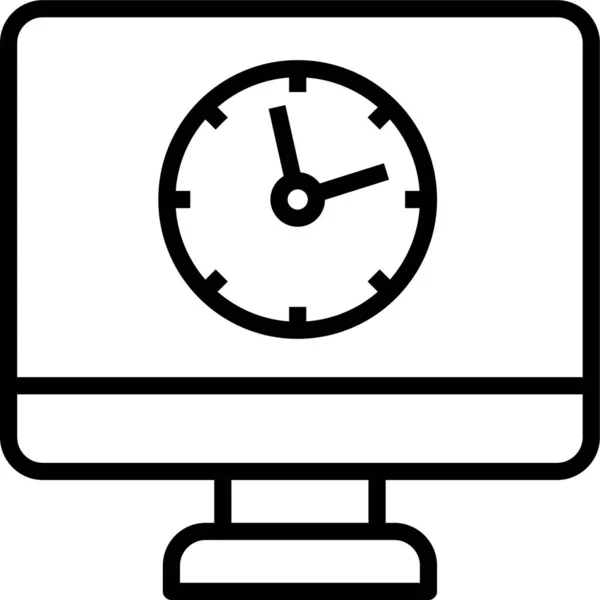 Ícone Monitor Desktop Computador — Vetor de Stock