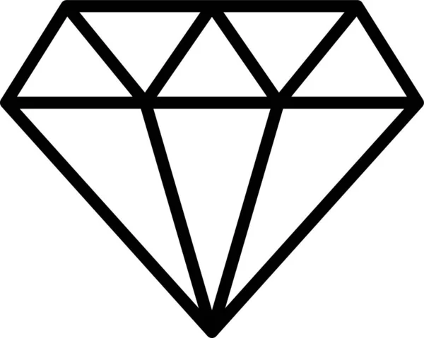 Διαμάντι Κόσμημα Μόδας Εικονίδιο — Διανυσματικό Αρχείο