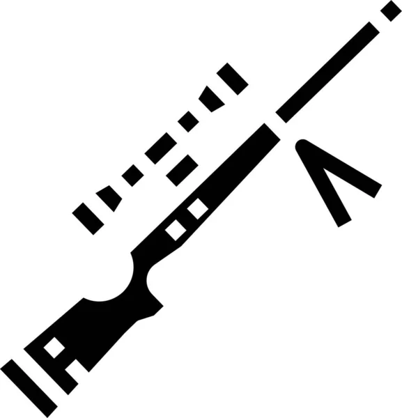 Pistola Pistola Rifle Icono Estilo Sólido — Vector de stock
