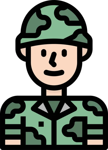 Армія Завдання Військовий Значок Заповненому Стилі — стоковий вектор