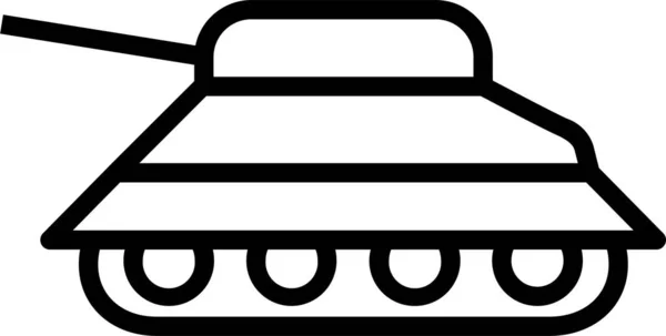 Panzerwagen Ikone Umriss Stil — Stockvektor