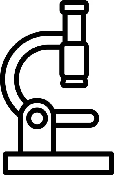 Icono Laboratorio Investigación Microscopio Estilo Esquema — Vector de stock
