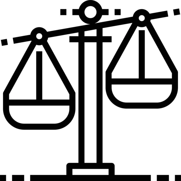 Judge Justice Law Icon Outline Style — Stock Vector