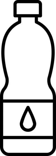 Botella Agua Bebida Icono — Vector de stock