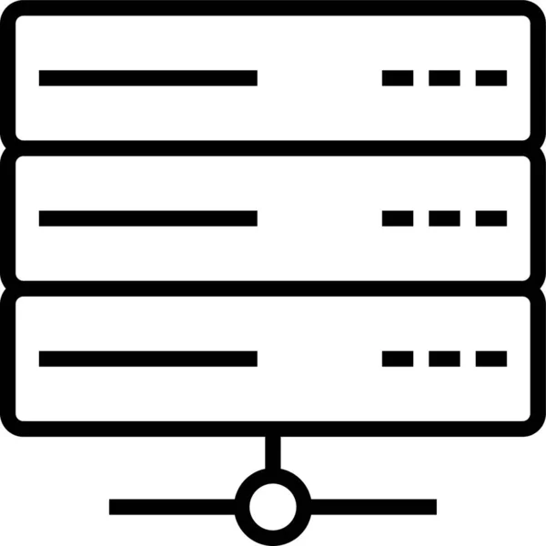 Icono Tecnología Almacenamiento Base Datos Estilo Esquema — Vector de stock