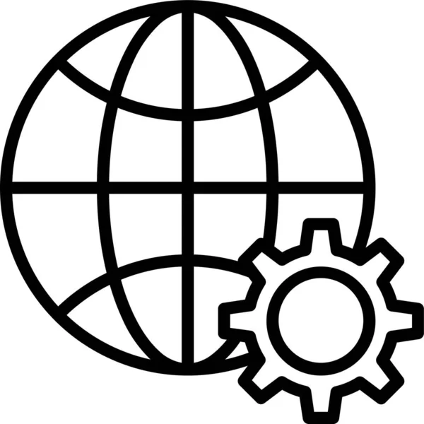 Monde Globe Terre Icône — Image vectorielle