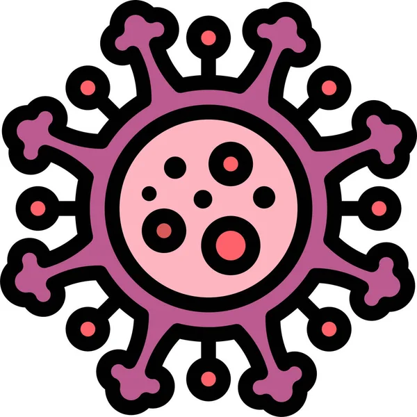 Иконка Жизни Биологических Клеток Стиле Заполненного Контура — стоковый вектор