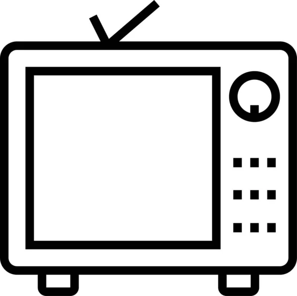Icona Elettronica Della Tecnologia Televisiva — Vettoriale Stock