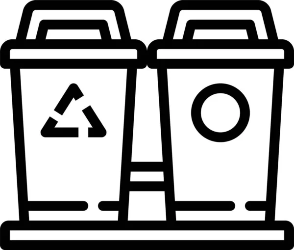 Écologie Icône Recyclage Des Ordures — Image vectorielle