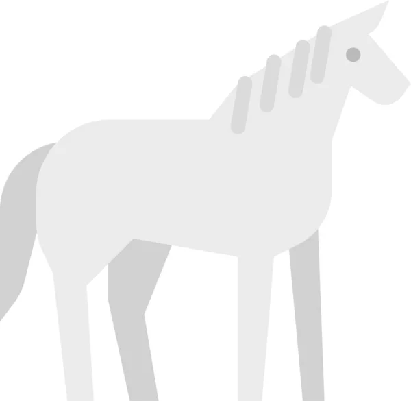 Animales Caballo Mamífero Icono Estilo Plano — Vector de stock